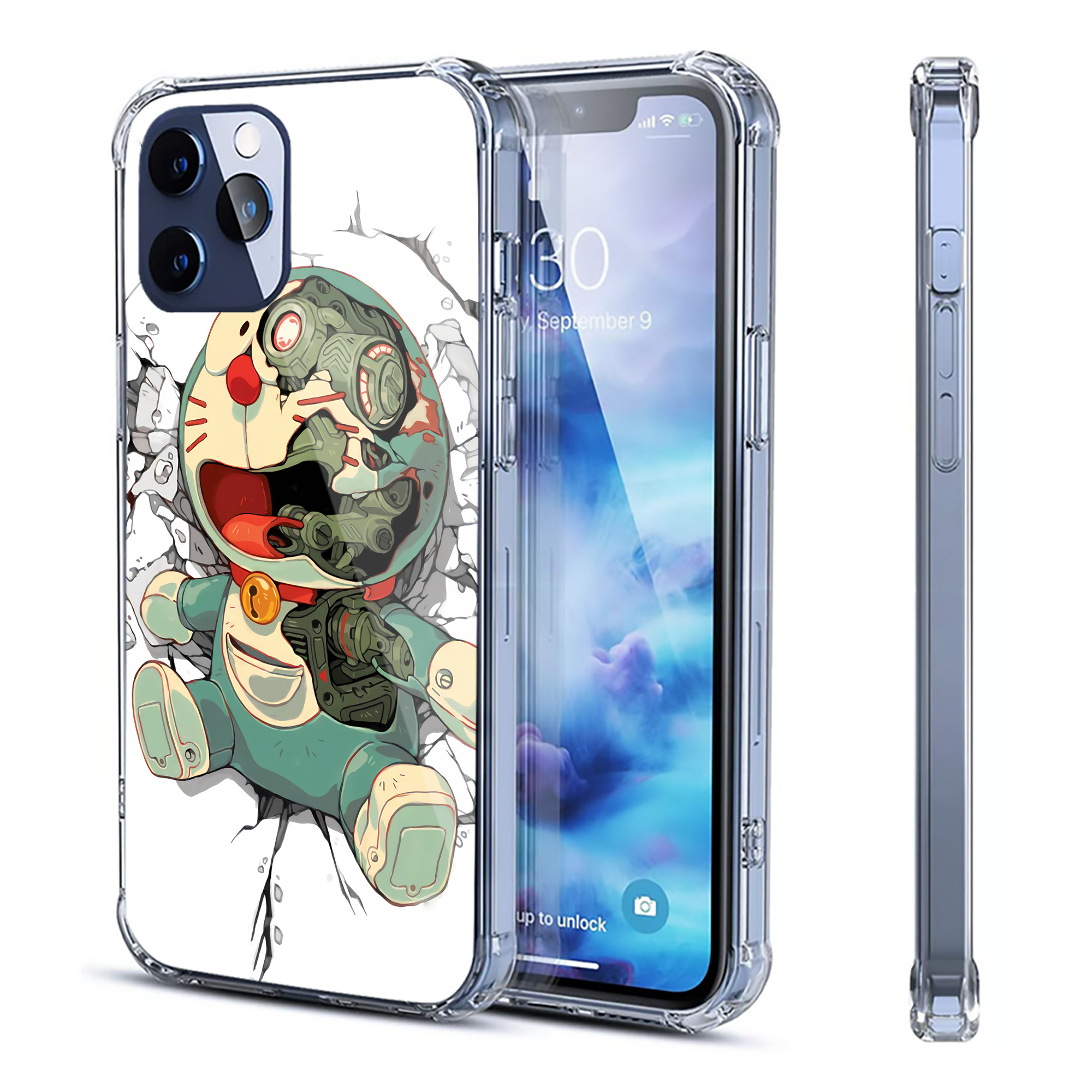 （画像用） ドラえもん Doraemon 【iPhone 12シリーズ対応】透明スマホケース（クリアソフトケース）